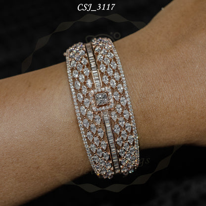 Vintage Glamour Lattice Crystal Bracelet