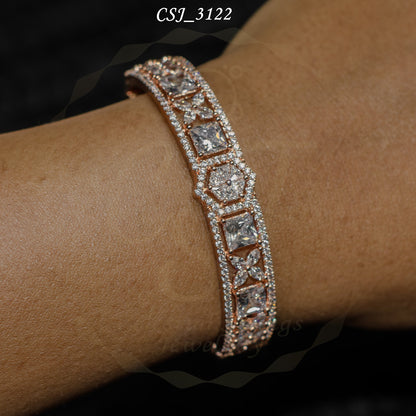 Hexagonal Centrepiece Crystal Elegance Bracelet