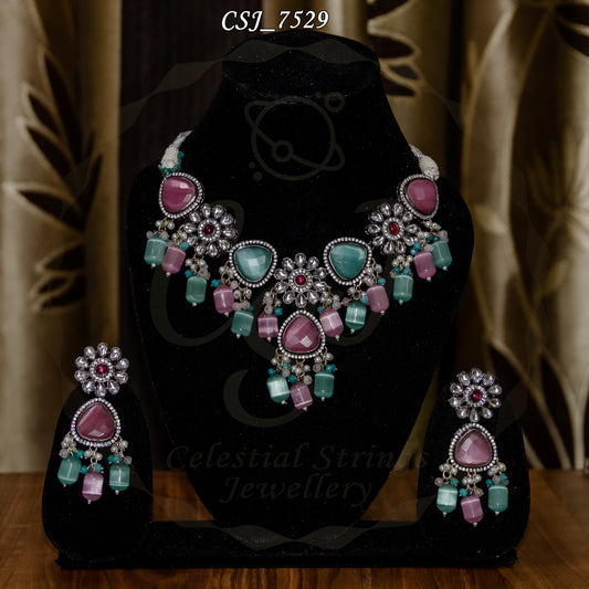 Monalisa Stones Oxidised Big Set