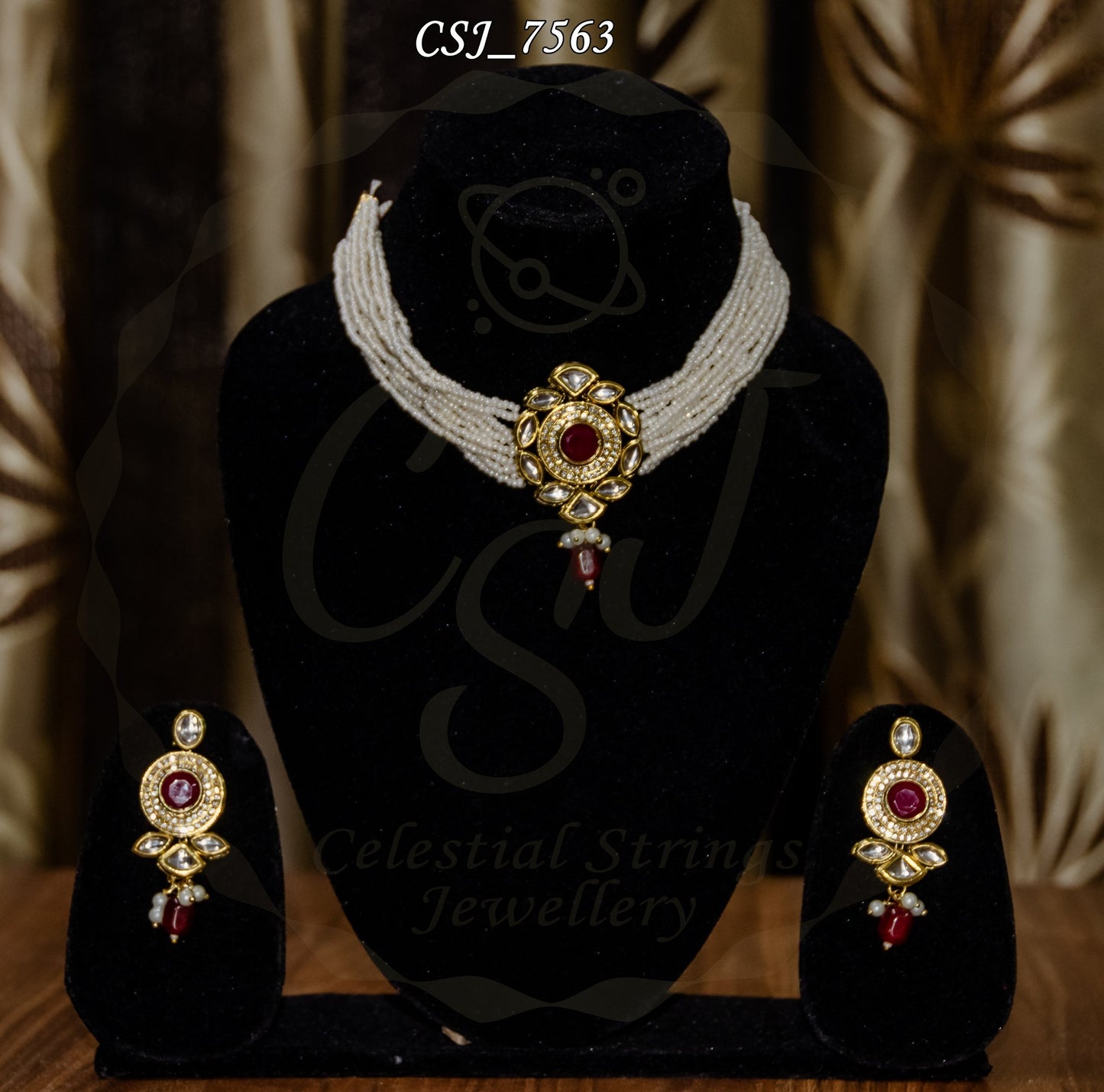 Kundan with pearl and AD setting