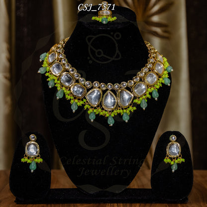 Big Kundan Set with Maang Teeka