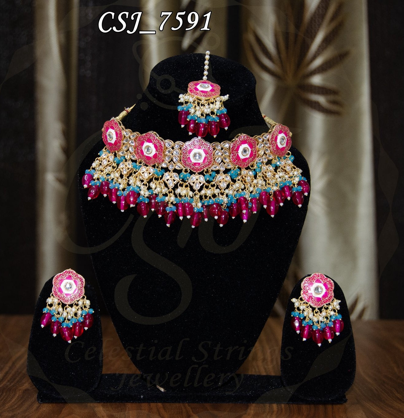 Kundan Meena Choker with Moti