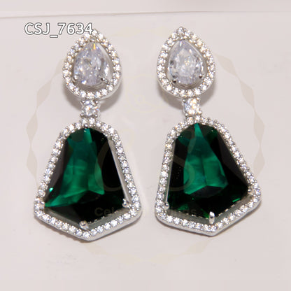 Elegant Teardrop Halo Earrings