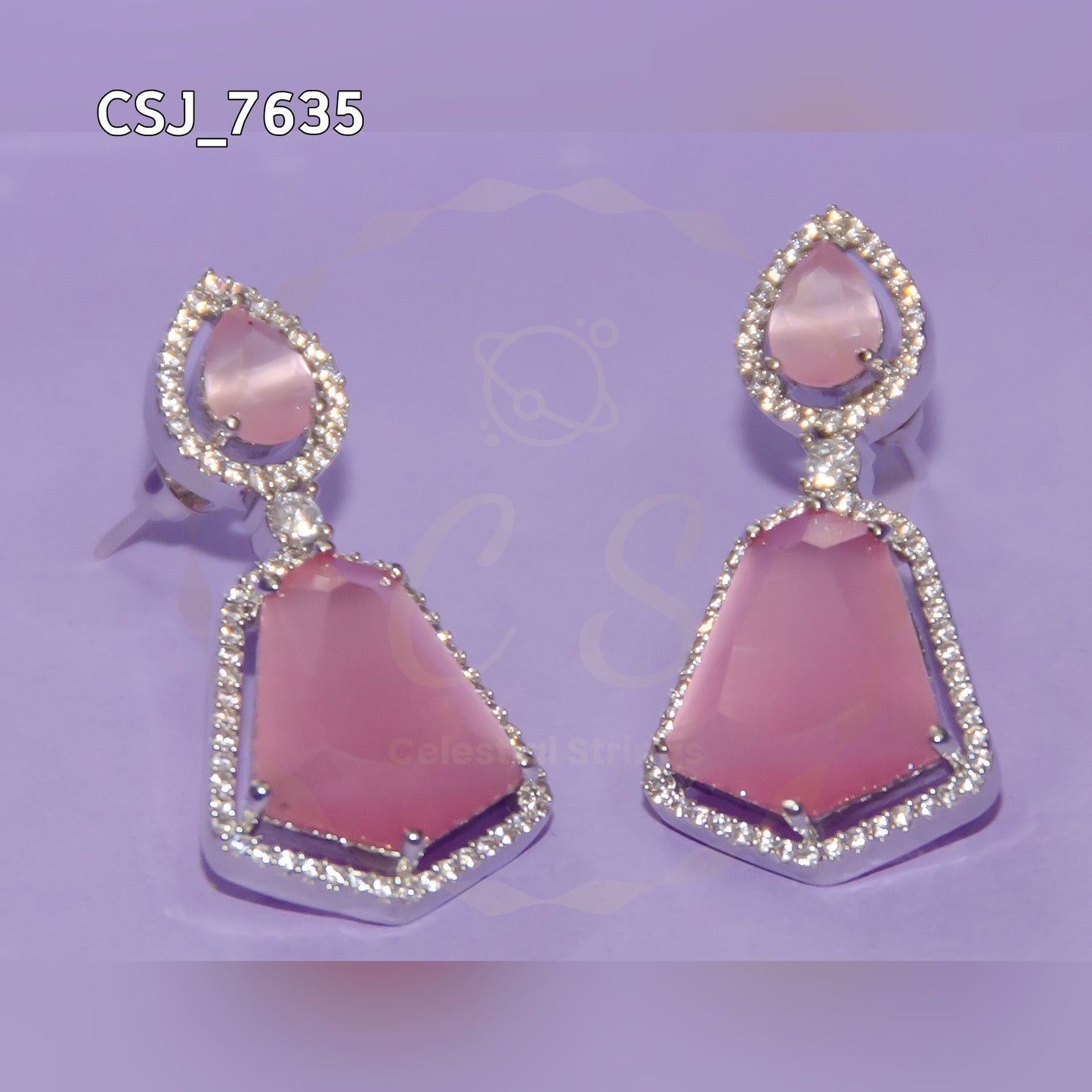 Elegant Teardrop Halo Earrings