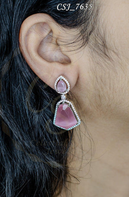 Elegant Teardrop Halo Earrings