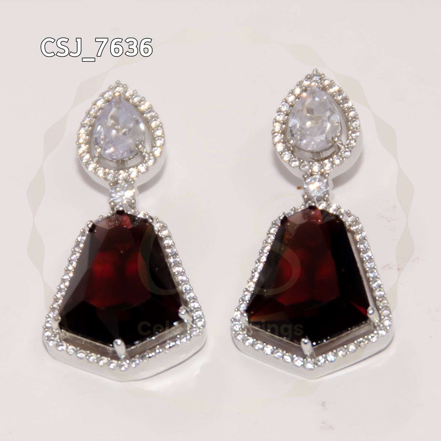 Elegant Teardrop Halo Earrings