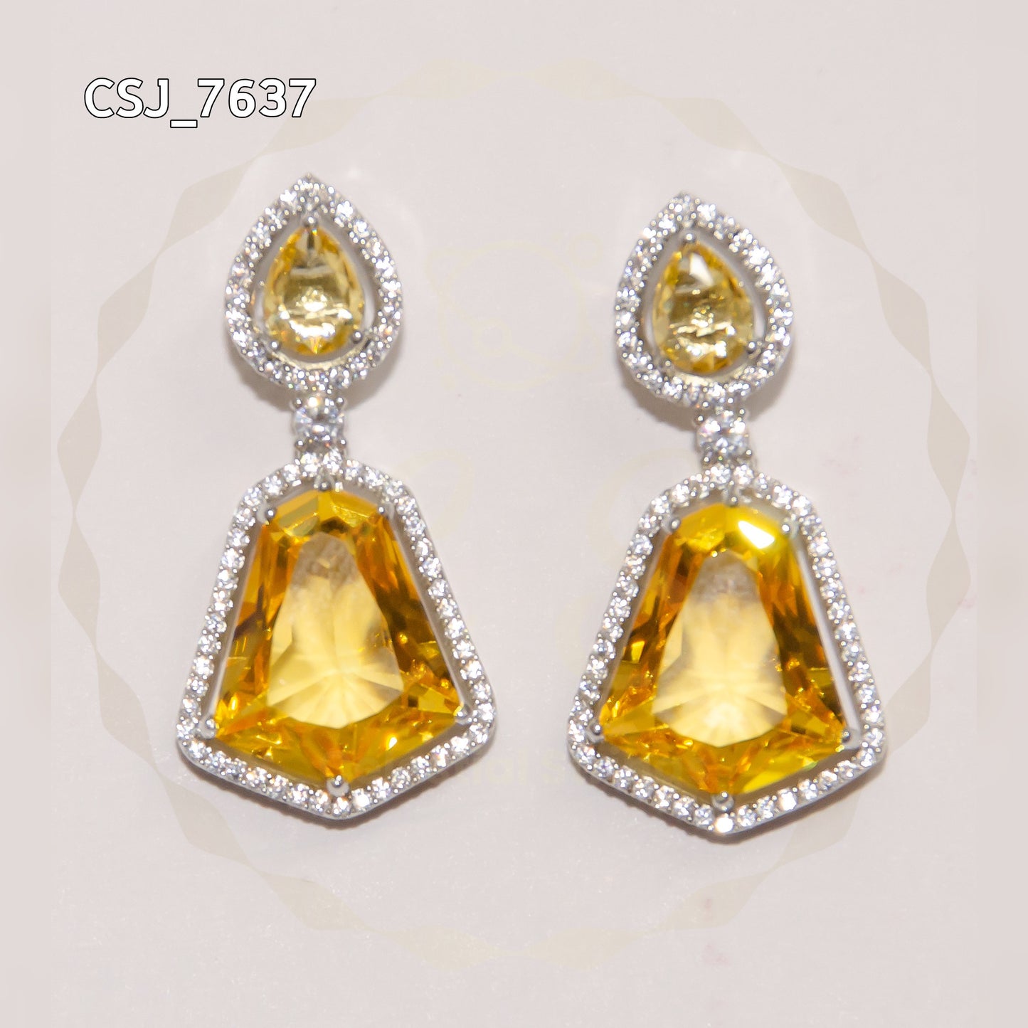 Elegant Teardrop Halo Earrings