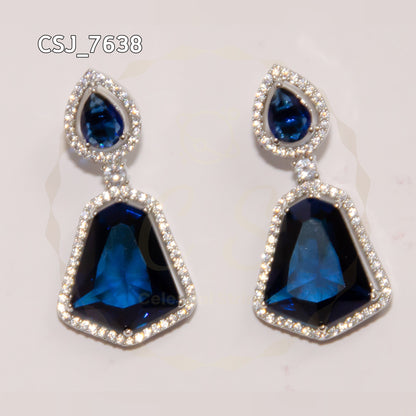 Elegant Teardrop Halo Earrings