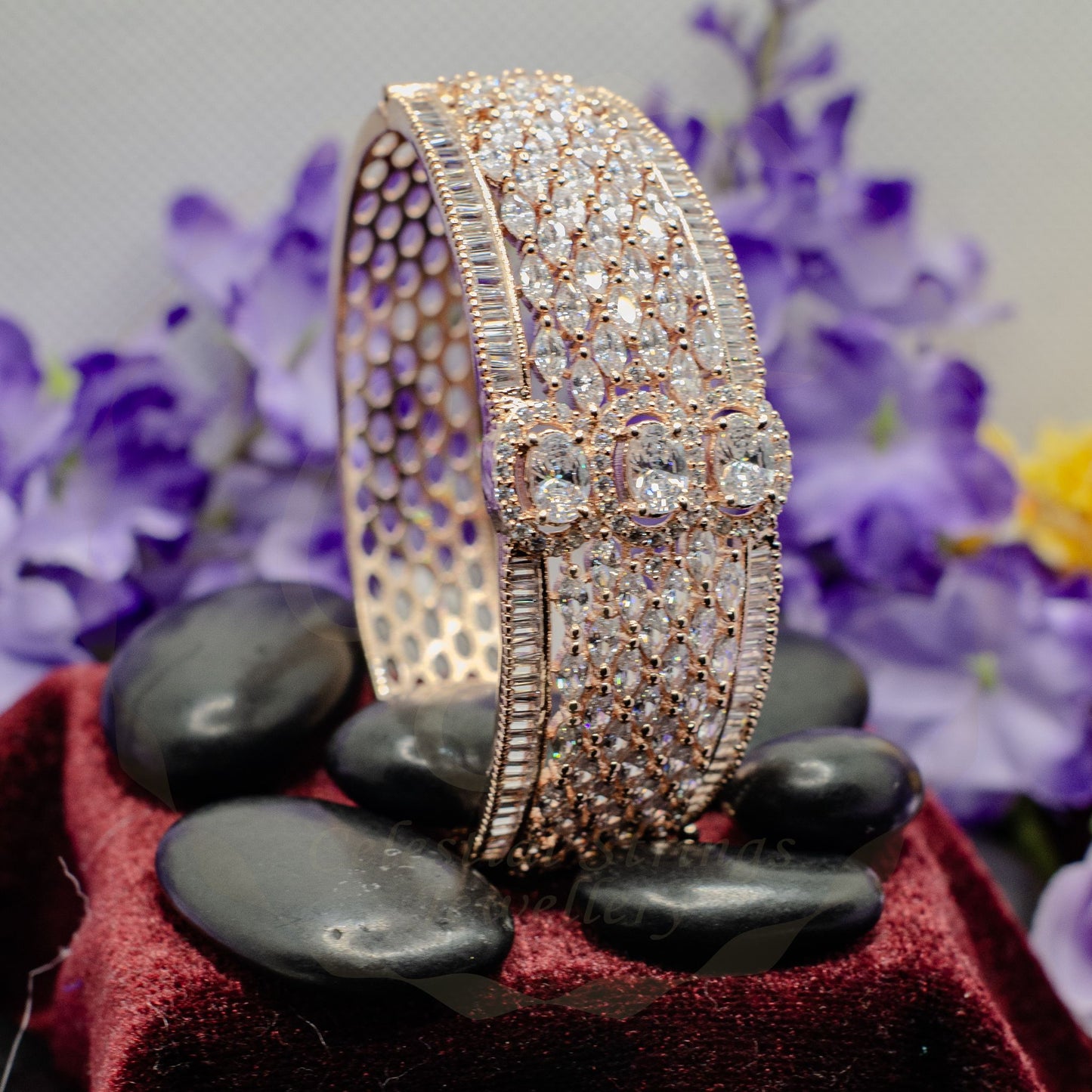 Regal Radiance Crystal Tapestry Bracelet