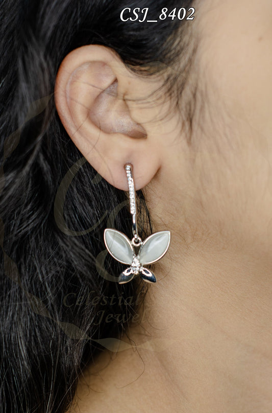 Elegant Butterfly Drop Earring